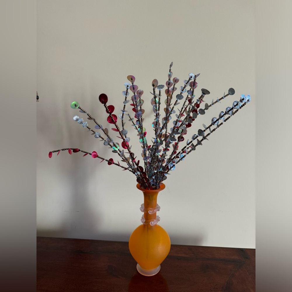 Artificial handmade beaded Flower arrangements for decor